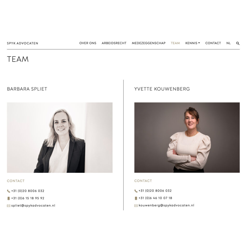 Oya Creatief haarlem Webdesign Spyk Advocaten